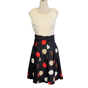 KATE SPADE polka-dot sill dress size S